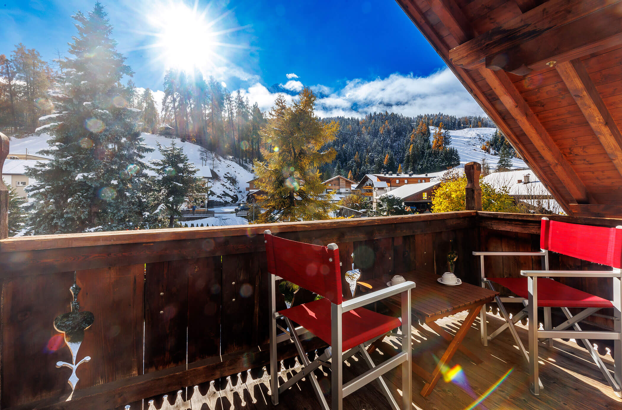 Wohnung Lodge - Balkon mit Stühlen - Residence Burgmann Weilicher